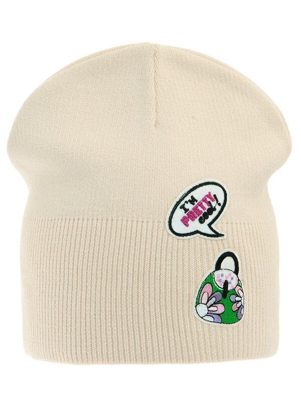 Шапка для девочки Сумочка, Миалт светло-бежевый, весна-осень - Для девочек весна-осень