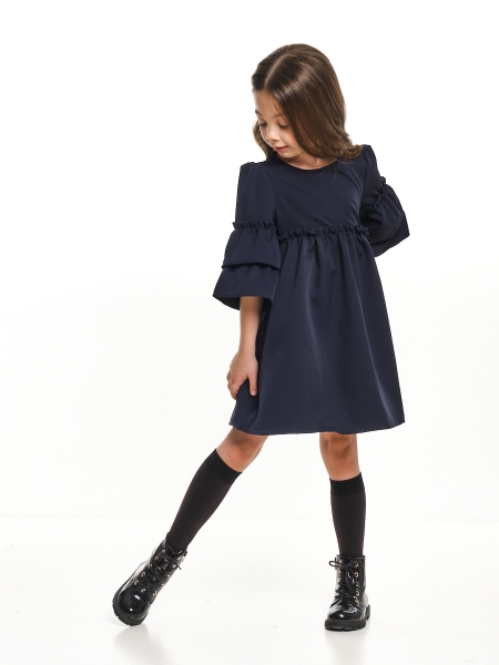 Платье для девочек Mini Maxi, модель 6975, цвет темно-синий - Платья для девочек с рукавом 3/4