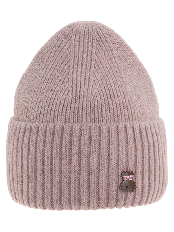 Шапка для девочки Мистерия, Миалт пудровый, зима - Зимние шапки для девочек