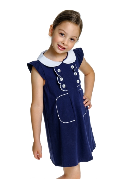 Платье для девочек Mini Maxi, модель 1349, цвет синий - Платья для девочек с коротким рукавом