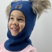 Шапка-шлем для девочки Саманта сапфир