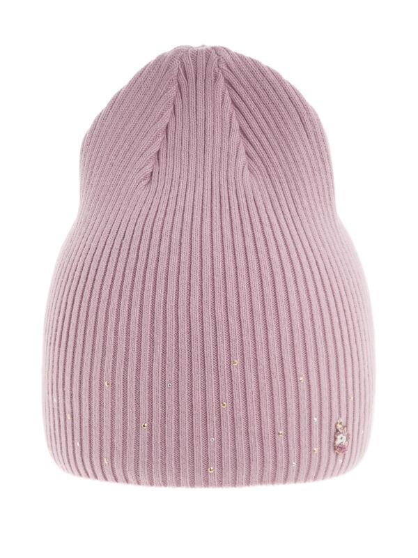 Шапка для девочки Айя, Миалт пудровый, весна-осень - Для девочек весна-осень