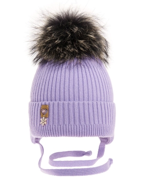 Шапка для девочки Декабрина, Миалт сиреневый, зима