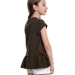Футболка для девочек Mini Maxi, модель 7568, цвет хаки