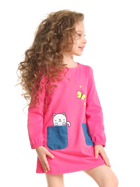 Платье для девочек Mini Maxi, модель 2344, цвет малиновый - Платья для девочек с коротким рукавом