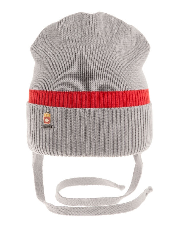 Шапка для мальчика Фри, Миалт светло-серый, весна-осень - Шапки весна-осень