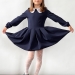 Платье для девочки школьное БУШОН SK19, цвет темно-синий