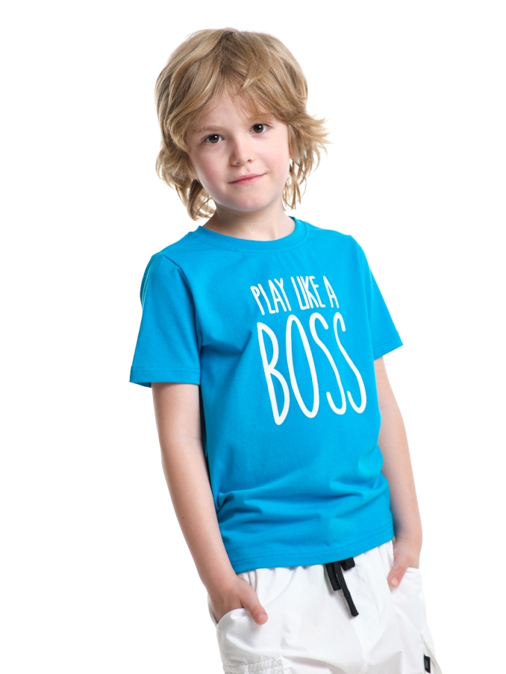 Футболка для мальчиков Mini Maxi, модель 0787, цвет бирюзовый - Футболки для мальчиков