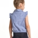 Блузка для девочек Mini Maxi, модель 3280, цвет синий/клетка