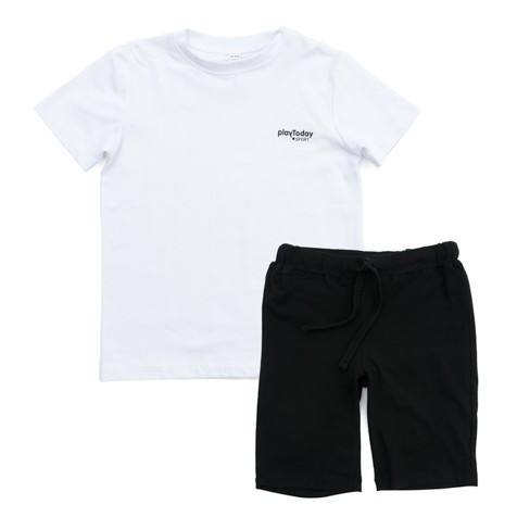 Комплект трикотажный для мальчиков: фуфайка (футболка), шорты - Комплекты летние