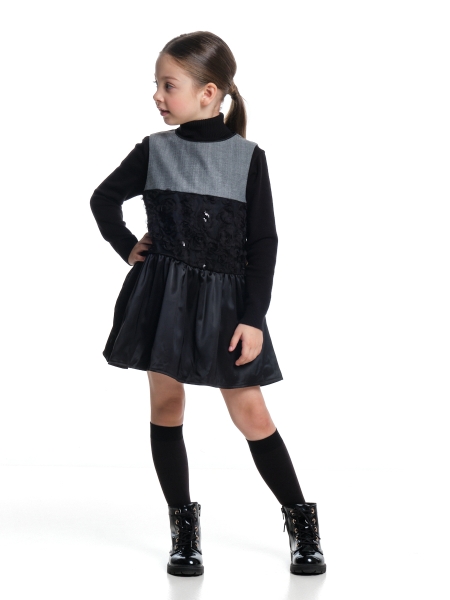 Платье для девочек Mini Maxi, модель 6221, цвет черный - Платья для девочек с длинным рукавом