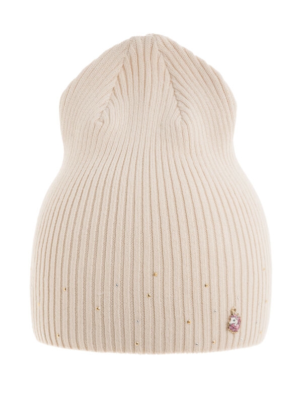 Шапка для девочки Айя, Миалт светло-бежевый, весна-осень - Для девочек весна-осень