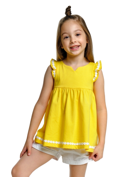 Туника для девочек Mini Maxi, модель 1536, цвет желтый - Туники для девочек