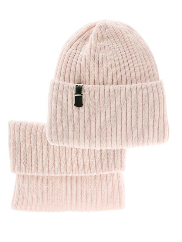 Комплект для девочки Солидарность, Миалт бледно-розовый, зима - Комплекты: шапка и шарф