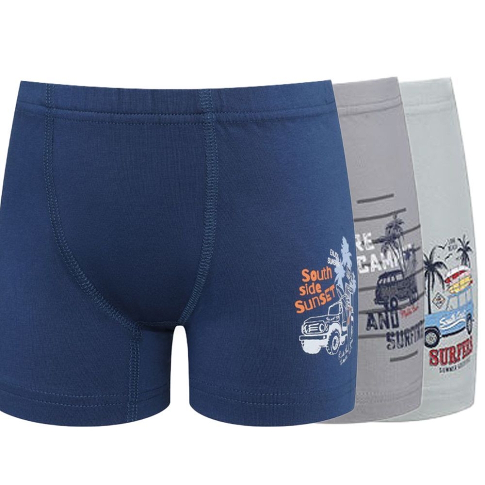 Трусы боксеры для мальчика, комплект 3 шт, 3344-99 Baykar - Трусы боксеры