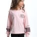 Футболка для девочек Mini Maxi, модель 7897, цвет кремовый/розовый