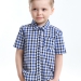 Рубашка для мальчиков Mini Maxi, модель 7903, цвет темно-синий/темно-синий/клетка