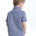 Рубашка для мальчиков Mini Maxi, модель 7903, цвет темно-синий/темно-синий/клетка