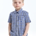 Рубашка для мальчиков Mini Maxi, модель 7903, цвет темно-синий/темно-синий/клетка