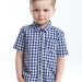Рубашка для мальчиков Mini Maxi, модель 7903, цвет темно-синий/темно-синий/клетка
