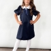 Платье для девочки школьное БУШОН SK20, цвет темно-синий