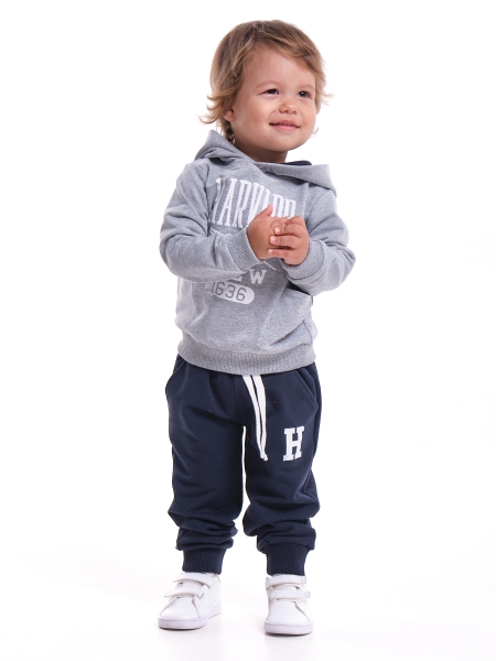 Спортивный костюм для мальчиков Mini Maxi, модель 2248, цвет серый/синий - Костюмы спортивные