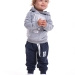 Спортивный костюм для мальчиков Mini Maxi, модель 2248, цвет серый/синий
