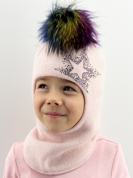 Шапка-шлем Бэкки св.розовый - Шапки-шлемы зима-осень