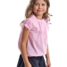 Блузка для девочек Mini Maxi, модель 3331, цвет розовый/клетка