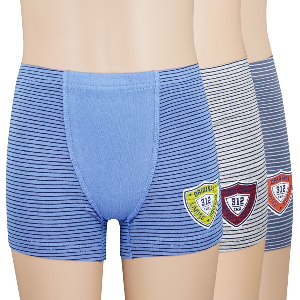 Трусы боксеры для мальчика, комплект 3 шт, 3668-52 Baykar - Трусы боксеры