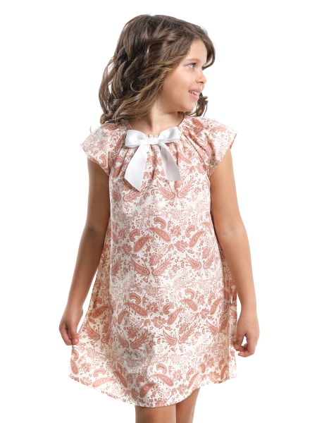 Платье для девочек Mini Maxi, модель 7898, цвет мультиколор/терракот - Платья для девочек с коротким рукавом