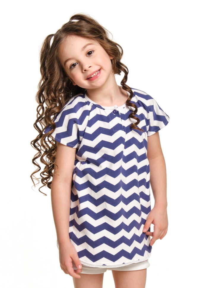 Футболка для девочек Mini Maxi, модель 1358, цвет мультиколор - Туники для девочек
