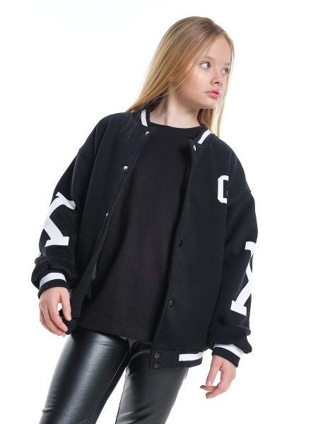 Бомбер для девочек Mini Maxi, модель 337594, цвет черный - Бомберы / куртки