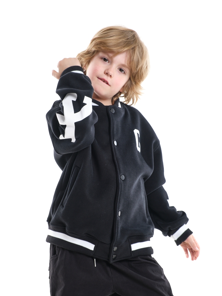 Бомбер для девочек Mini Maxi, модель 337594, цвет черный - Бомберы / куртки