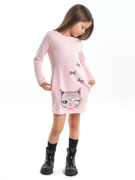 Платье для девочек Mini Maxi, модель 3899, цвет кремовый/розовый - Платья для девочек с длинным рукавом