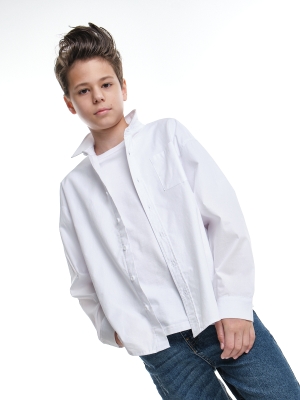 Рубашка для мальчиков Mini Maxi, модель 7619, цвет белый