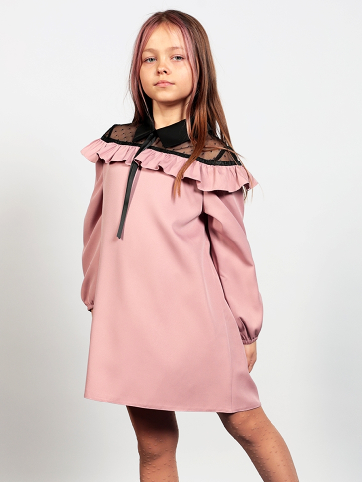 Платье для девочки нарядное БУШОН ST55, цвет пудра - Платья коктельные / вечерние