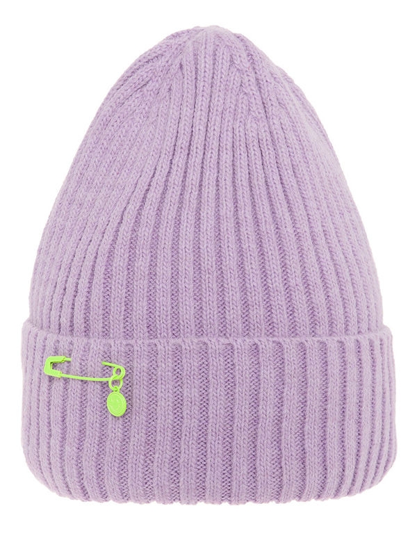 Шапка для девочки Булавка, Миалт светло-сиреневый - Зимние шапки для девочек