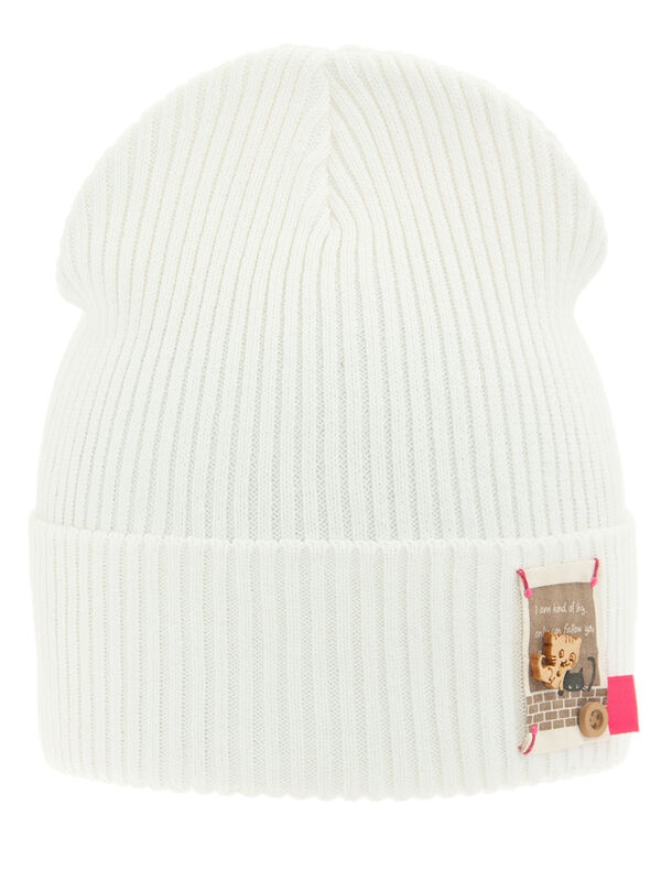 Шапка для девочки Прыгуша, Миалт белый, весна-осень - Для девочек весна-осень