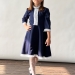 Платье для девочки школьное БУШОН SK21, цвет темно-синий