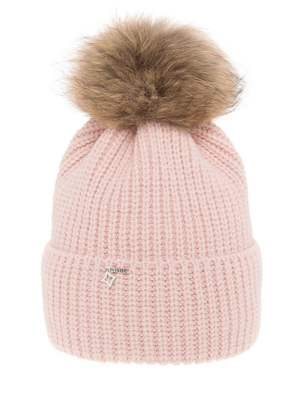 Шапка для девочки Идиллия, Миалт пудровый - Для девочек весна-осень