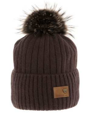 Шапка для девочки Симфония, Миалт темно-коричневый, зима