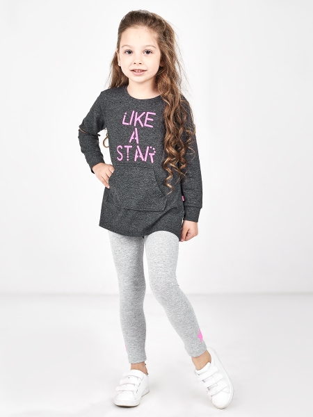Комплект одежды для девочек Mini Maxi, модель 3873/3874, цвет черный - Комплекты трикотажные