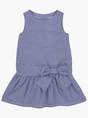 Платье для девочек Mini Maxi, модель 4703, цвет синий/клетка