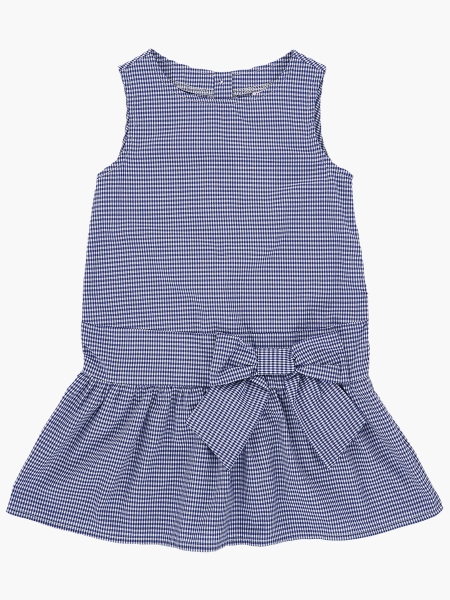 Платье для девочек Mini Maxi, модель 4703, цвет синий/клетка - Платья для девочек с коротким рукавом