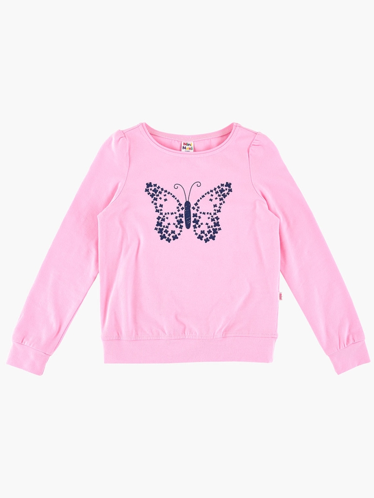 Футболка для девочек Mini Maxi, модель 1264, цвет розовый - Лонгсливы