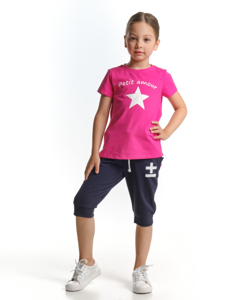 Комплект для девочек Mini Maxi, модель 7178/0858, цвет малиновый - Комплекты летние