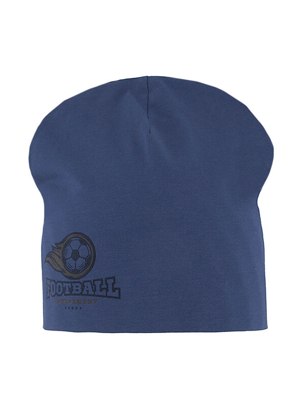 Шапка для мальчика Футбол, Миалт джинсовый, лето - Летние шапочки
