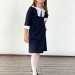 Платье для девочки школьное БУШОН SK22, цвет темно-синий