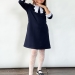 Платье для девочки школьное БУШОН SK22, цвет темно-синий